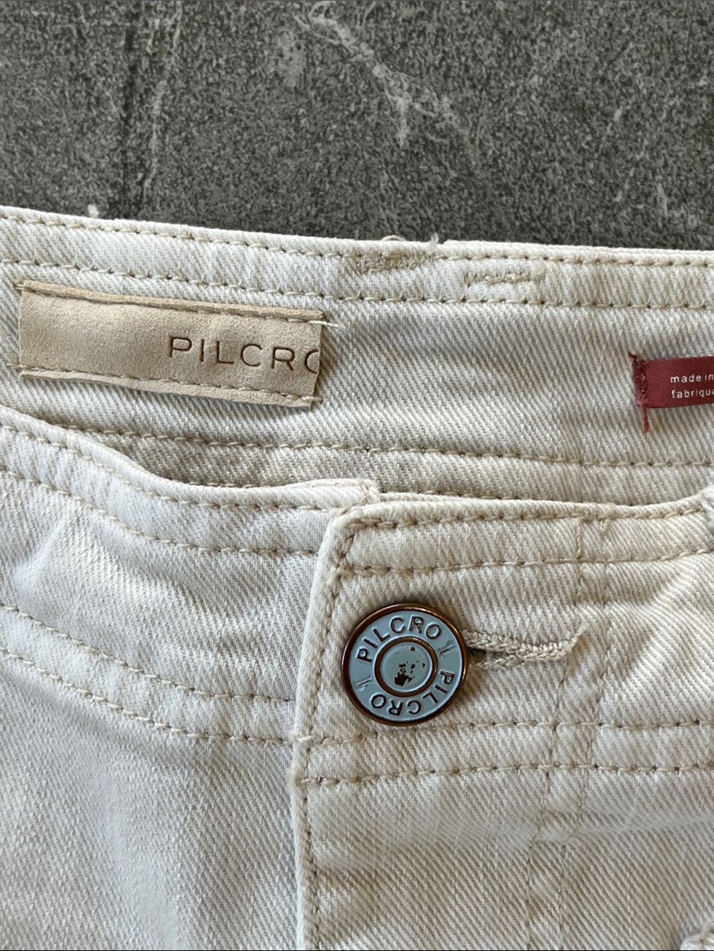 Pilcro The Carpenter Wide Leg Pants Size 25 Khaki Cream - Picture 7 of 13